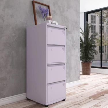 Imagem de Gaveteiro Arquivo de Aço 4 Gavetas 136,2cm X 57cm X 47cm - Pandin Móve