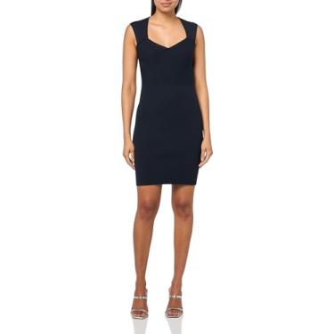 Imagem de BOSS Vestido feminino canelado macio coração, Azul-marinho premium, G