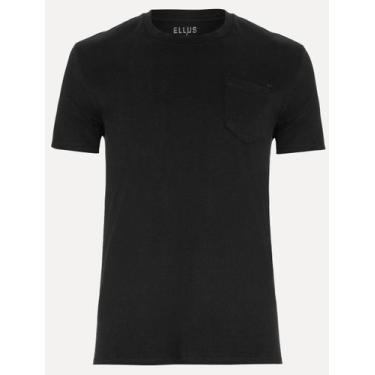 Imagem de Camiseta Ellus Cotton Fine Easa Pocket Classic Preta, L/G