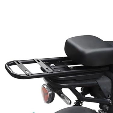 Imagem de Rack traseiro universal para bicicleta elétrica com almofada macia, suporte de suporte traseiro de metal resistente, prateleira estendida, mais espaço de armazenamento, preto, 43 x 16,5 cm