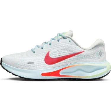 Imagem de Nike Tênis de corrida feminino Journey Run (FJ7765-101, branco Summit/azul glacial/pouco volt/carmesim brilhante), Branco Summit/Azul Glaciar/Pouco Volt/Crimson Brilhante, 40