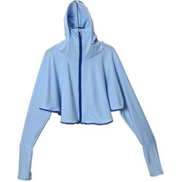 Imagem de Moletom Com Capuz De Manga Comprida Advaed Cooling Shawl Upf 50 Máximo Uv Proteção Solar Mulheres Ao Ar Livre Para Dirigir Ou Viajar Praia Cover Up, H