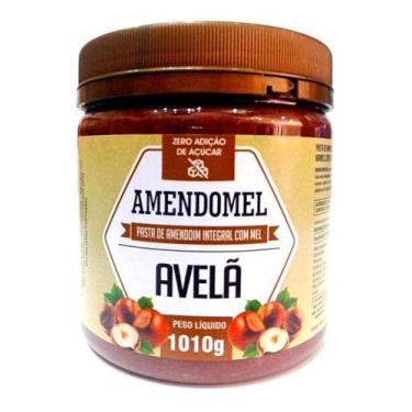 Imagem de Pasta de Amendoim com Mel Chocolate Branco 1Kg AmendoMel, Avelã