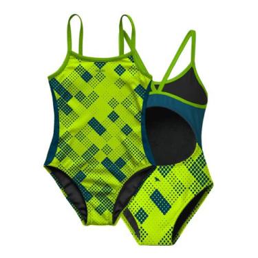 Imagem de Maiô infantil fluor dots proteção uv 50+ kauna, 12