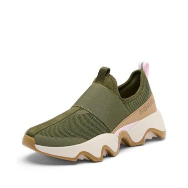 Imagem de Sorel Tênis feminino Kinetic Impact II Strap, Verde utilitário/rosa Dawn, 37
