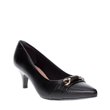 Imagem de Sapato Scarpin Feminino Salto Fino Baixo Beira Rio 4076.1313 Cor:Preto;Tamanho:34