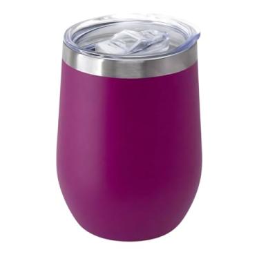 Imagem de Copo Cuia Térmico Inox com Tampa Antivazamentop Roxo 360ml