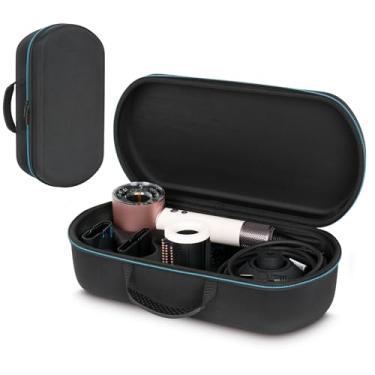 Imagem de XINGFUDAO Estojo rígido compatível com secador de cabelo Dyson Superpersonic Nural HD16, bolsa de armazenamento de viagem de substituição para secador de cabelo Dyson Superpersonic HD08 e HD15 (preto)