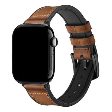 Imagem de Pulseira Couro Rústico Compatível com Apple Watch - Baú do Viking, Mar
