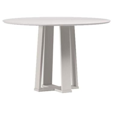 Imagem de Mesa De Jantar 120 Cm Isabela Com Vidro Off White  New Ceval - NEW CEV