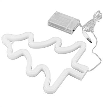 Imagem de Aqur2020 Árvore de Natal Neon Sign, Modern LED Neon Light USB Bateria Xmas Light para Festa de Casamento Home Bar Decor. (Branco)