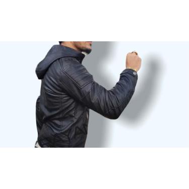 Imagem de Jaqueta masculina forrada com capuz GG pronta entrega - Vmong