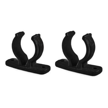 Imagem de Kit 2 Suporte Porta Remo Curto Preto Barco Lancha Caiaque - Noster Náu