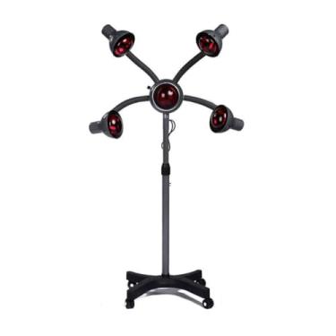 Imagem de Lâmpada de calor infravermelho de 750 W, luz vermelha, secador de cabelo portátil de 5 cabeças, processador de cores em pé, estilo permanente, secador, acelerador (a)