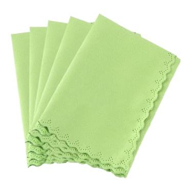 Imagem de Alnicov 5 peças de pano de limpeza de polimento de microfibra para violão, violino, piano, clarinete, trompete, saxofone, instrumento musical verde
