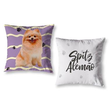 Imagem de Kit 2 Capa Almofada 40cm x 40cm Cachorro Pet Decorativas Dog Estampada