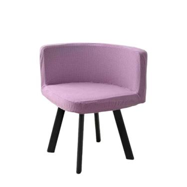 Imagem de Capa para cadeira triangular com encosto curvo, 1/2/4/6 peças, capa para cadeira de jantar, assento baixo, decoração para escritório, hotel e casa (6 peças/roxo claro)