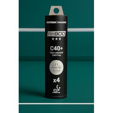 Imagem de Pongori TTB 900, Bolas de Tênis de Mesa C40+, Brancas, Tubo com 3 Bolas