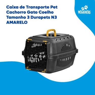 Imagem de Caixa de Transporte Pet Cachorro Gato Coelho Tamanho 3 Durapets N3, Am