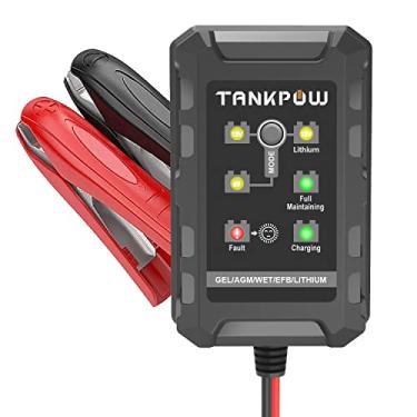 Imagem de TANKPOW Carregador inteligente de bateria de carro de 1,5 amp, carregador automotivo de 6 V e 12 V, mantenedor de bateria, carregador de gotejamento, carregador flutuante para carros, motocicletas