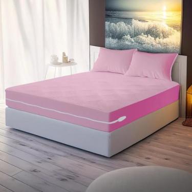 Imagem de Capa de Colchão Casal Queen + Par de Capa de Travesseiro 50x70 Malha G