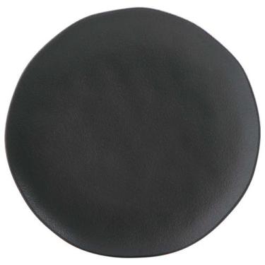 Imagem de Prato Raso Orgânico Preto Matte Stoneware Cerâmica Porto Brasil 1 Unid