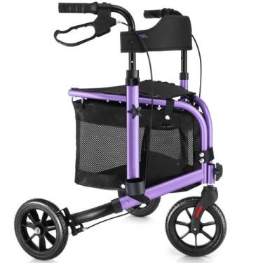 Imagem de Rollator Walker WALK MATE de 3 rodas com assento para idosos magros