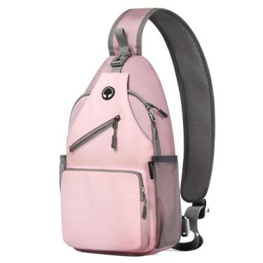 Imagem de Mochila Crossbody Sling Javolto para homens e mulheres rosa