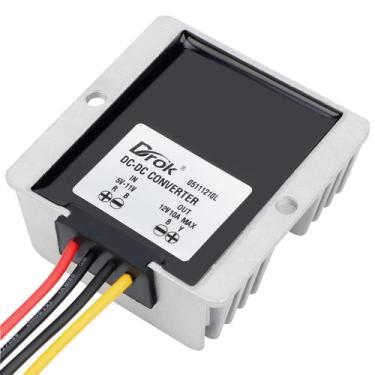Imagem de Conversor Boost DROK 12V 10A 120W Step Up 5-11V a 12V