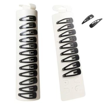 Imagem de 50 Presilhas De Cabelo Tic Tac Pequeno 3cm preta Infantil