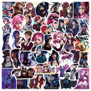 Imagem de Adesivos De Anime Cartoon Arcane Para Crianças DIY Para Laptop Skatebo