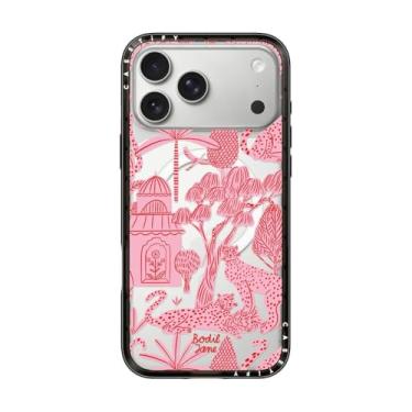 Imagem de CASETiFY Capa compacta para iPhone 17 Pro Max [fina e elegante/compatível com Magsafe/1,2 m. 2X proteção contra quedas de grau militar] - Cheetah Paradise Pink - Preto transparente