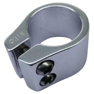 Imagem de Aymzbd Grampo de Canote de Selim de Bicicleta, Acessório de Grampo de Canote de Selim de Bicicleta de Estrada, Peça de Reposição de 31,8 Mm, Substituição de, Prata, Tamanho real