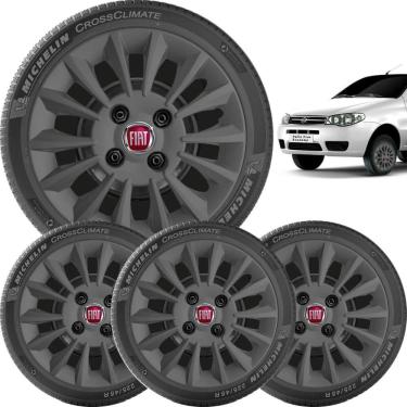 Imagem de 4X Calota Uno Palio Siena Aro 13 Grafite 015Cb