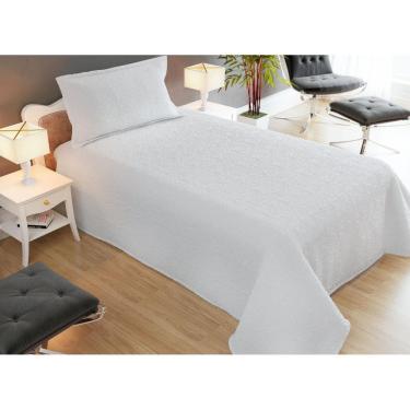 Imagem de Cobre Leito Colcha Branca Kit Classic Passione Solteiro