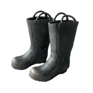Imagem de Kokiya 1/6 sapatos masculinos botas de bombeiro simulação calçado clássico fingir jogar brinquedo para 12 ''figura masculina boneca cosplay vestir-se accs