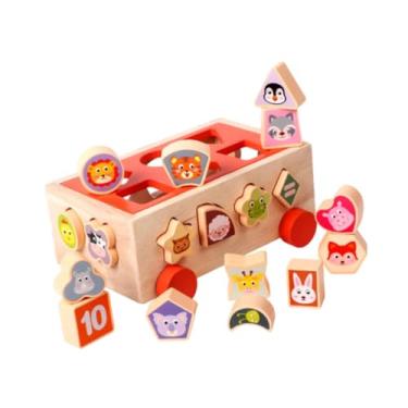 Imagem de YIJU Forma classificador brinquedos de madeira empilhamento blocos quebra-cabeça jogo mão olho coordenação montessori brinquedos educativos para presentes