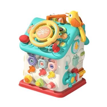 Imagem de MERIGLARE Cubo ocupado para bebês, formato de cor, brinquedo sensorial correspondente, cubo de atividade para crianças de 6 a 12-18 meses