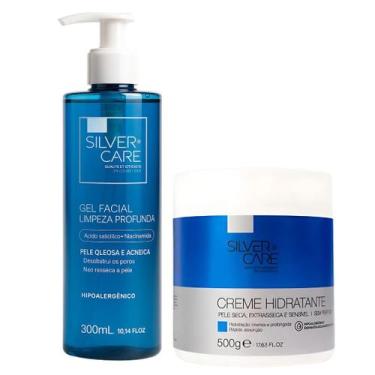 Imagem de Kit Sabonete Limpeza Profunda + Creme Hidratante Pele Seca - SIlver Ca