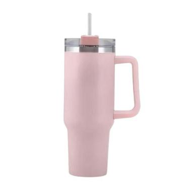 Imagem de Copo Térmico 1200ml Aço Inox Canudo Tampa Bebidas Quente Fria - Genéri