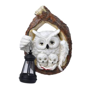 Imagem de KiBcsLic Escultura de resina para abraçar a árvore genealógica da com lanterna solar, ornamento decorativo elegante, luz para jardim, pátio externo