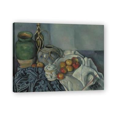 Imagem de Still Life Of ApplesPaul Cézanne Canvas Art: Obra-prima pós-impressionista, decoração de casa 27,5 x 91 cm emoldurada