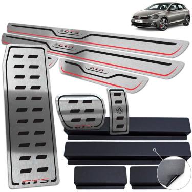 Imagem de Descanso + Pedaleiras + Soleiras Polo GTS Preto Baixo Relevo