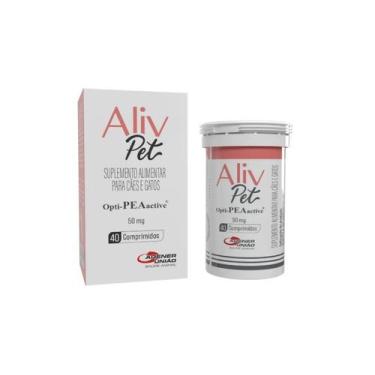 Imagem de Aliv Pet 50mg Suplemento Cães e Gatos Agener 40cpr