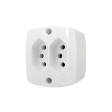 Imagem de Conjunto 2 Tomadas 3p 20a 250v - Linha Retangular - Certificado Nbr Nm 60884-1 E Nbr 14136
