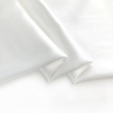 Imagem de 40 Momme 100% seda amoreira cetim tecido pijama camisa vestidos para mulheres para costura por jardas SS40L (branco natural, 1 jarda)
