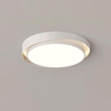 Imagem de Luminária de teto embutida LED regulável de 19,7" com controle remoto, luminária nórdica próxima ao teto para cozinha, quarto e restaurante