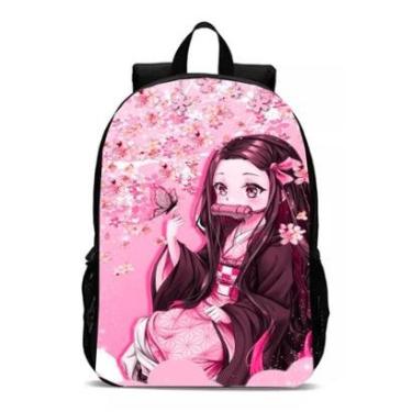 Imagem de Mochila Infantil Meninas Anime Demon Slayer Personagens Bolsa Nezuko Kamado Novidade-Unissex
