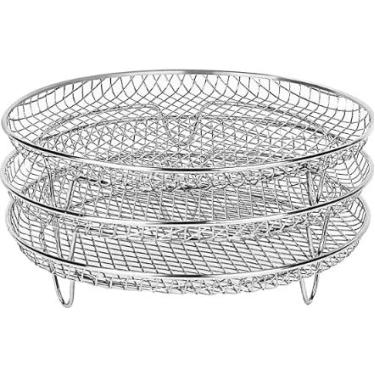 Imagem de Rack de fritadeira aço inoxidável desidratador de alimentos torrada grelha acessórios de fritadeira