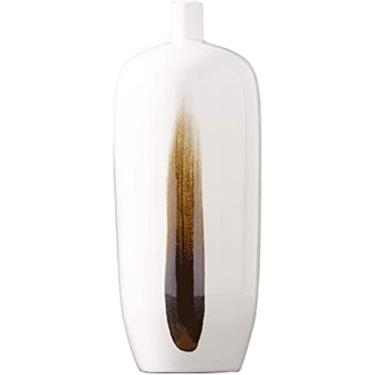 Imagem de Vaso de flores vaso de cerâmica 50 cm grande vaso de flores de porcelana para casa, sala de estar, escritório, mesa, grés, arranjos de flores, vasos decorativos, vaso de flores, decoração de mesa (B)